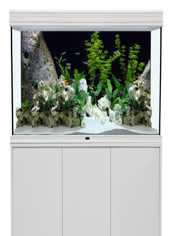 AWERT Vinyl Underwater Aquatic Plant Fish Tank Background Stone River Bed & Lake Aquarium Background 48x24 inches - Image 2